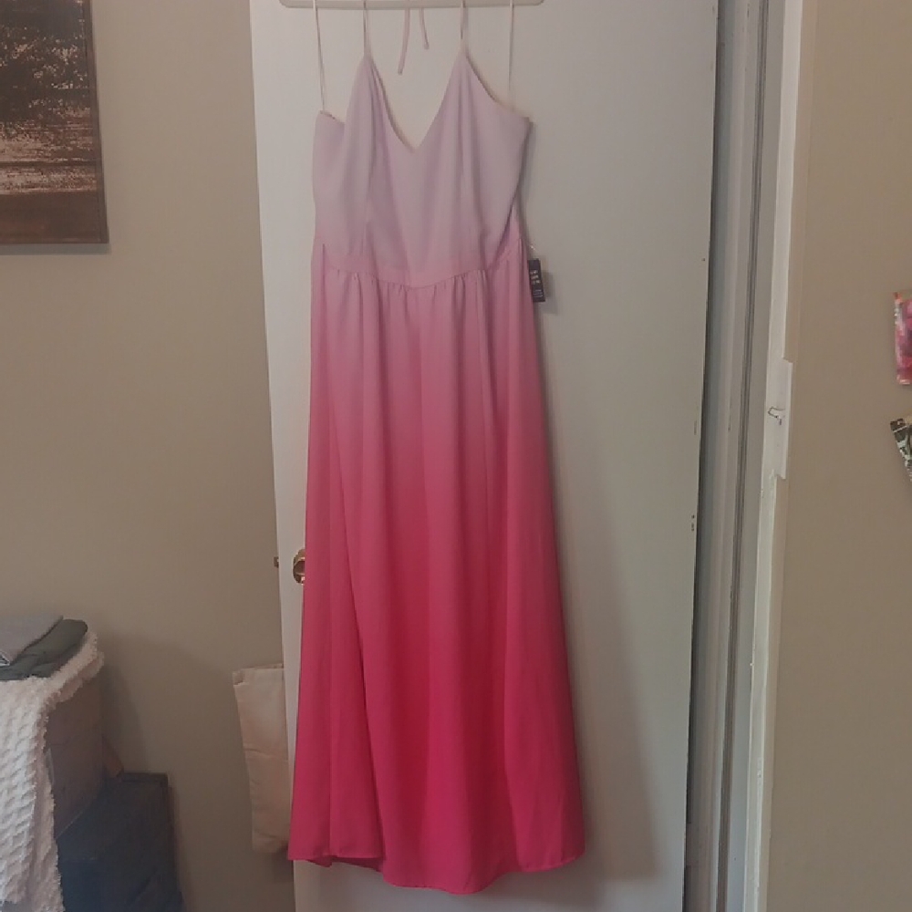 Express Pink Ombre Maxi Dress